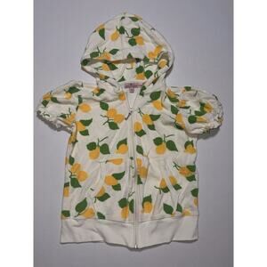 Y2K JUICY COUTURE youth 10 Jacket Zip Terry Lemons Yellow/Green Top